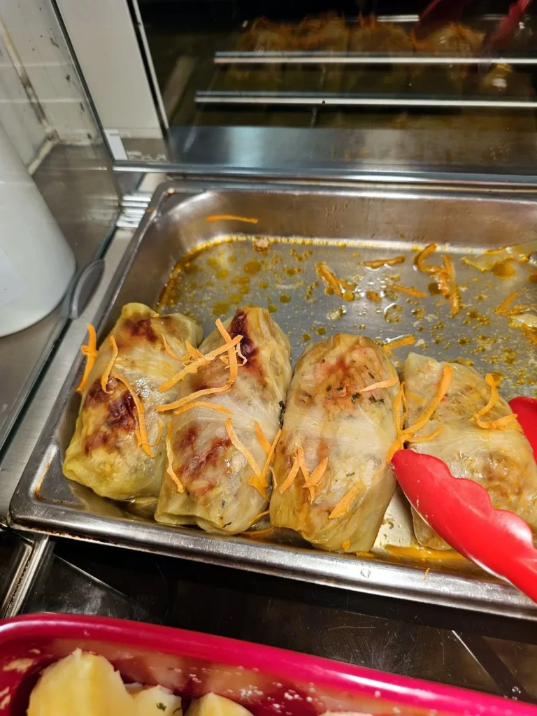 Gołąbki on the hot counter