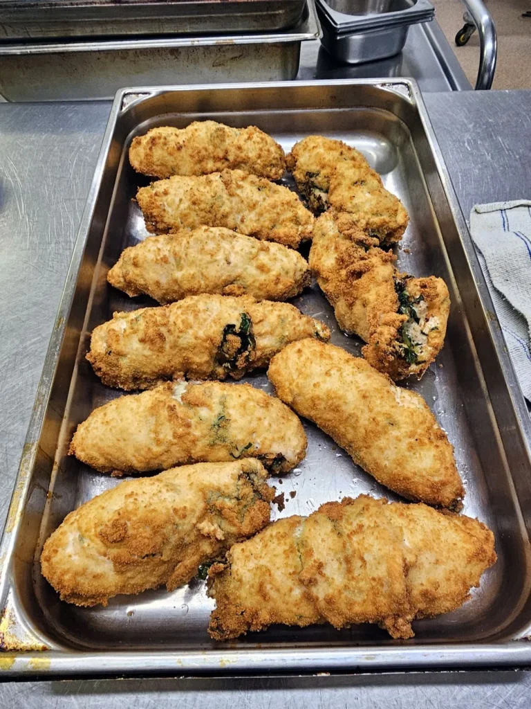 Chicken breasts stuffed with spinach